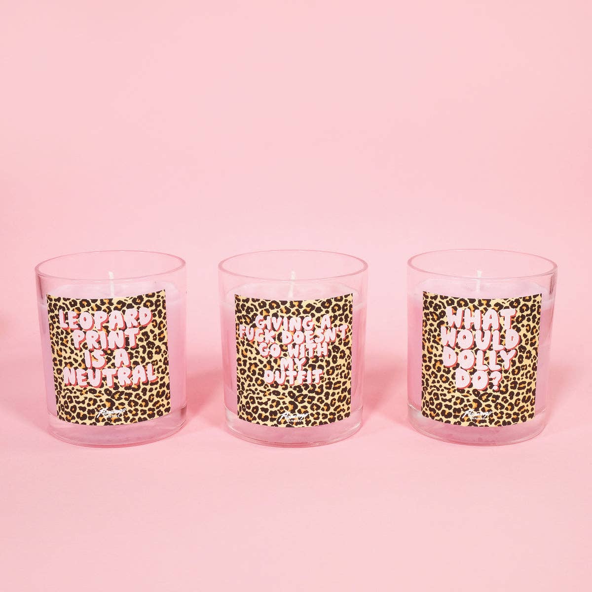 Watermelon Leopard Print is a Neutral Leopard Print Candle