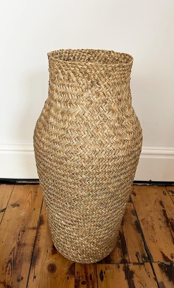 Natural Seagrass Bottle Shape Basket