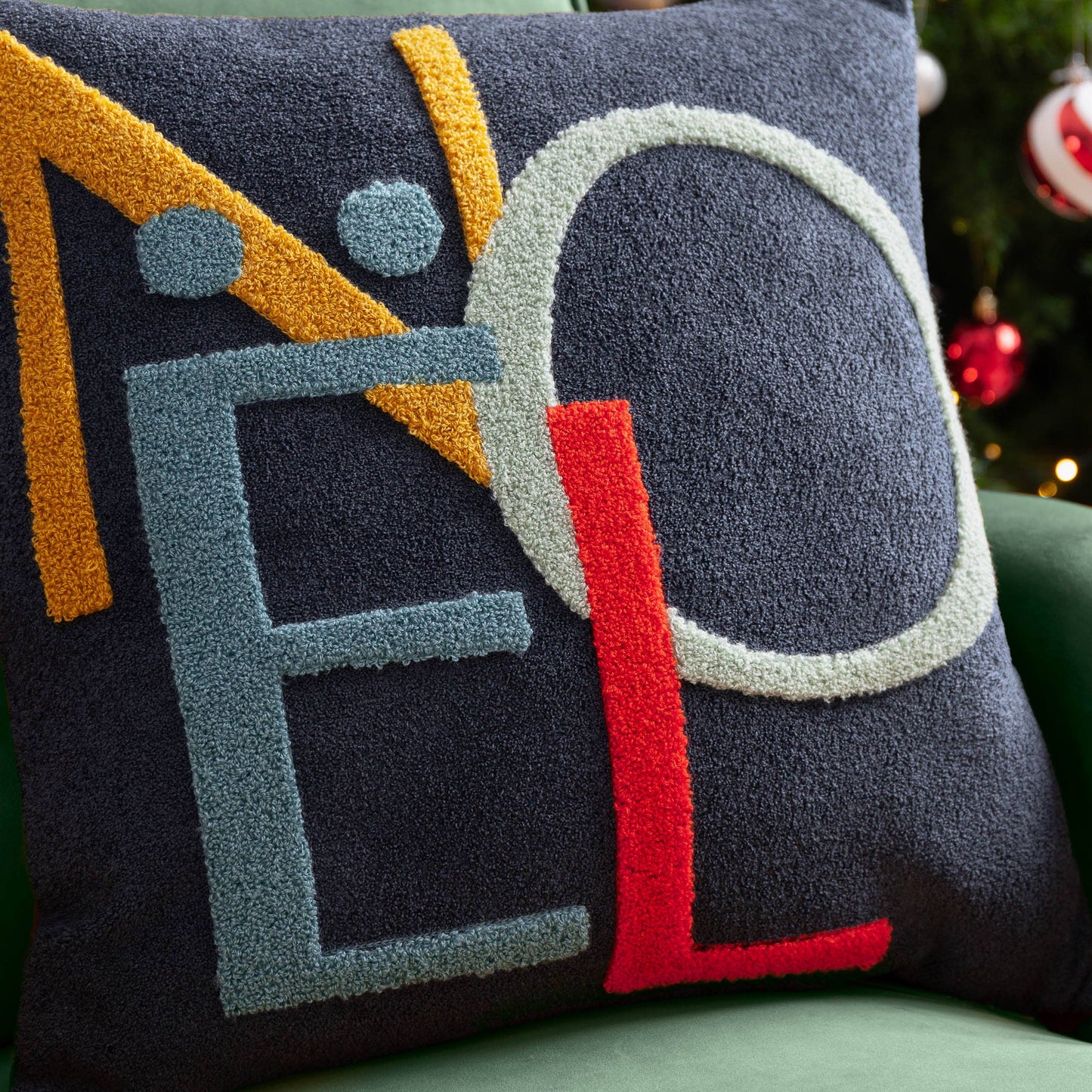 Noel Tufted Cushion Multicolour: Multicolour / Polyester Filled / 45 x 45cm