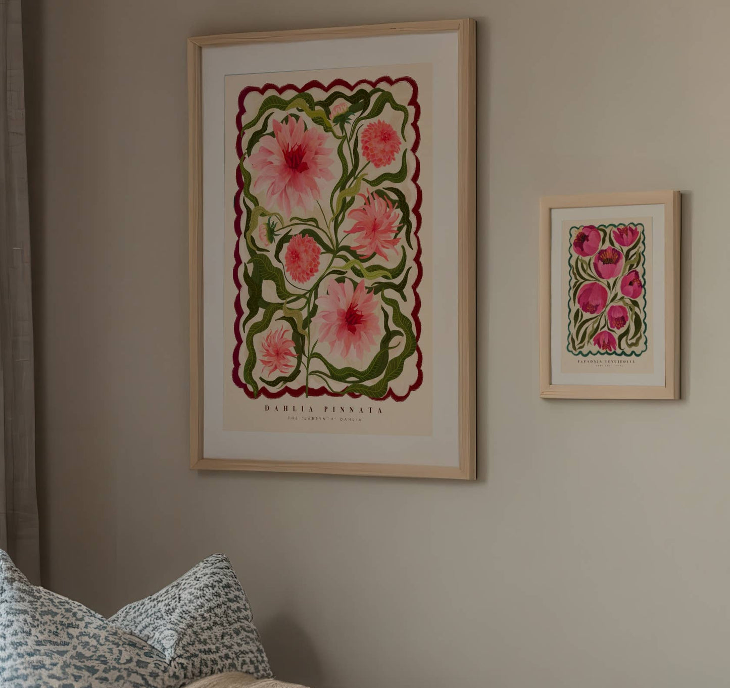 The Dahlia, Art Print, Colourful Art, Fun Art, Home Decor: A3