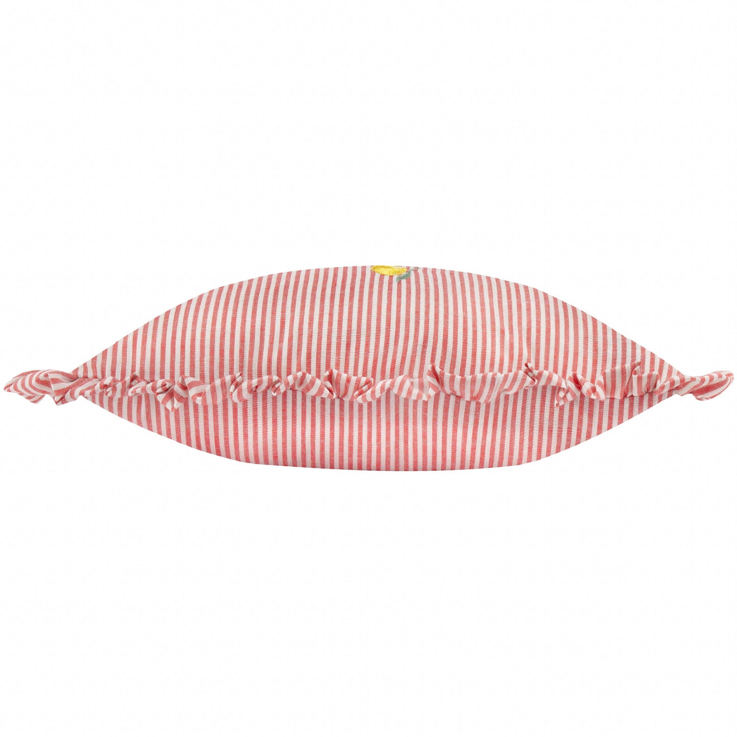 Les Fruites Embroidered Ruffle Cushion Lemons: Lemons / Polyester Filled / 30 x 50cm