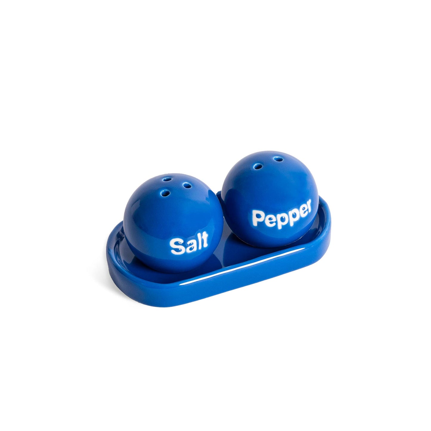 Helio Ferretti Blue Salt & Pepper Set on Tray