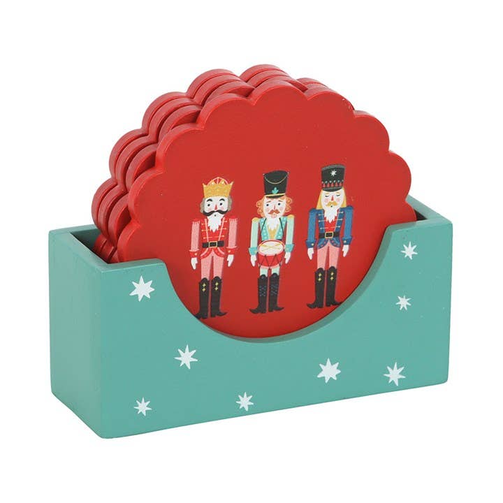 Nutcracker Christmas Coaster Set