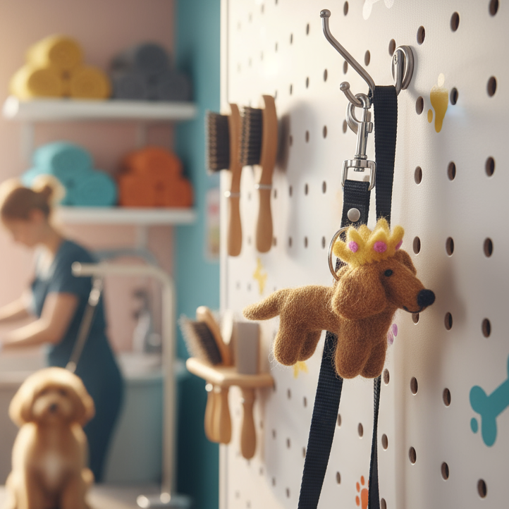 Handmade Felt Sausage Dog Keyring