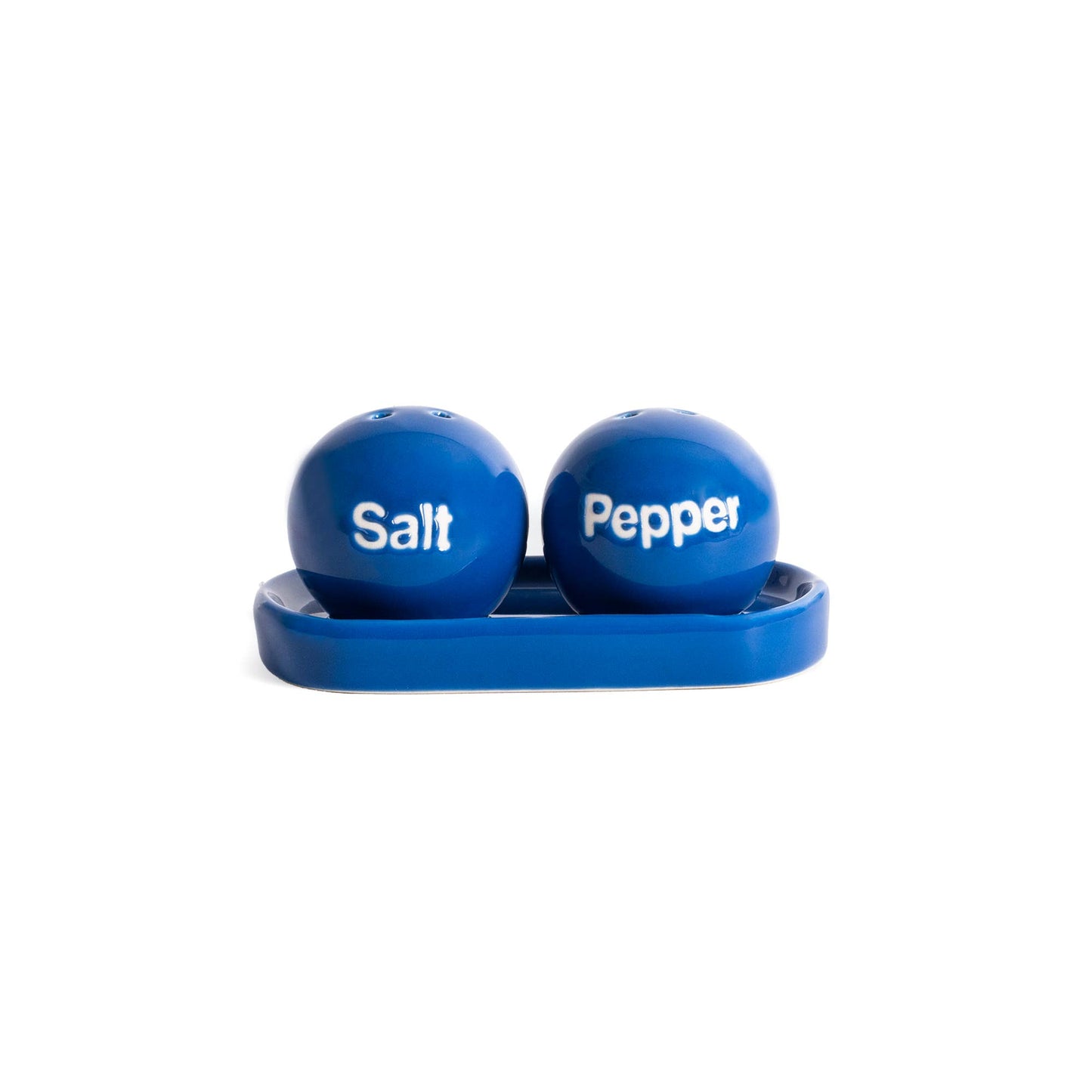 Helio Ferretti Blue Salt & Pepper Set on Tray