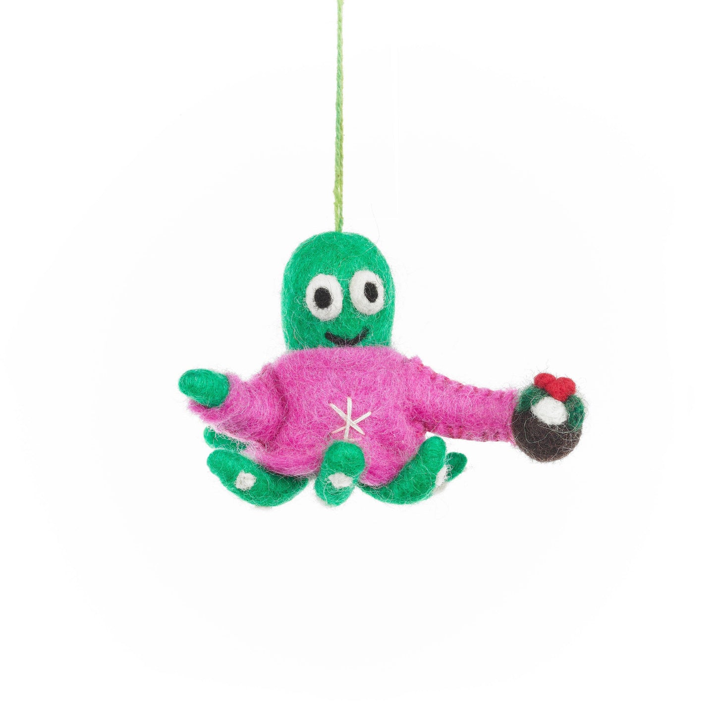 Handmade Felt Timmy Tentaclaus Christmas Octopus Decoration