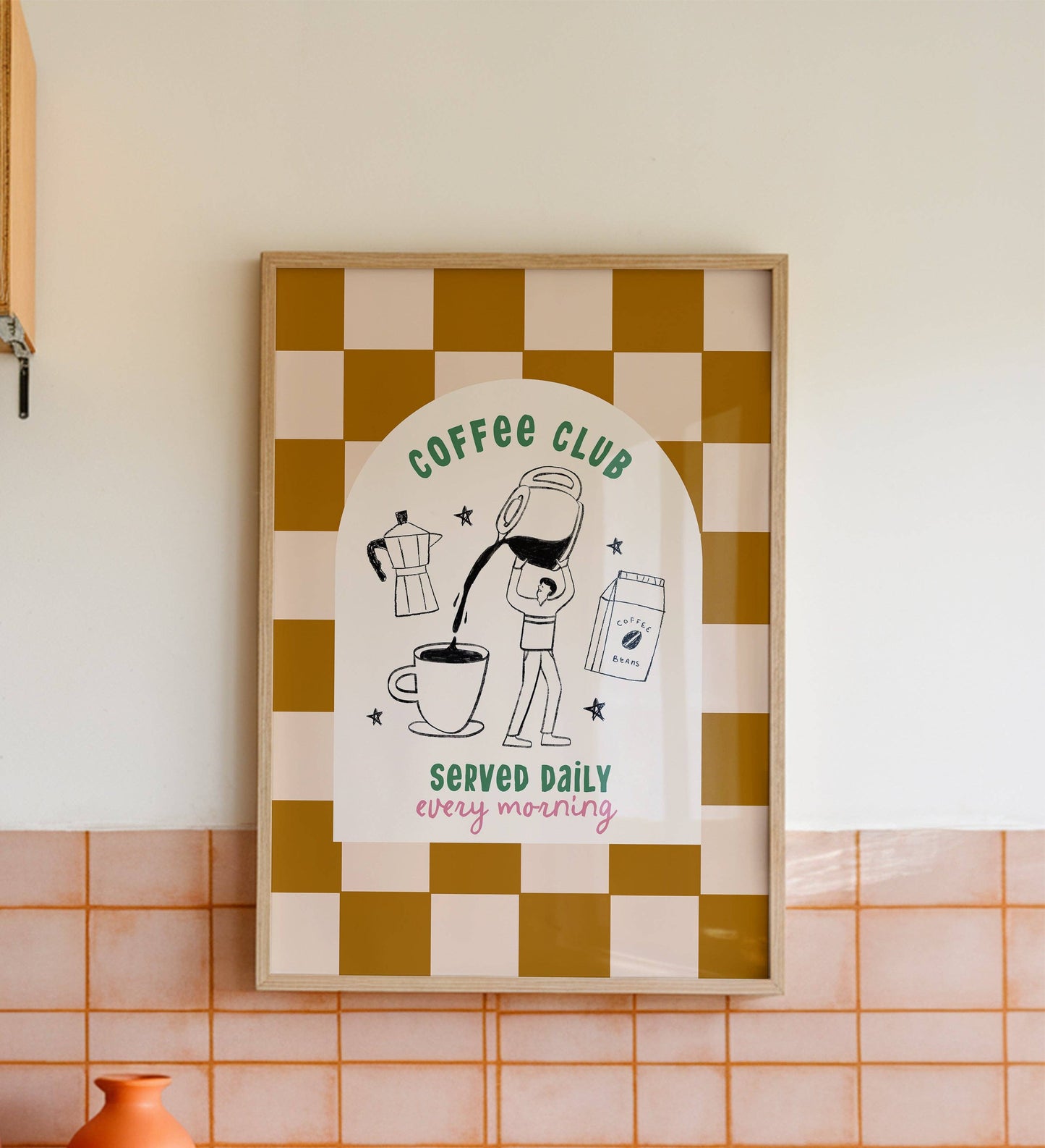 Daily Coffee Club Print: A4