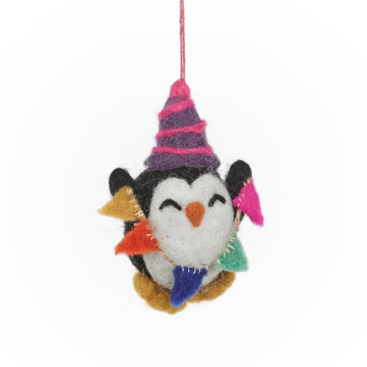 Handmade Felt Party Penguin Hanging Decoration
