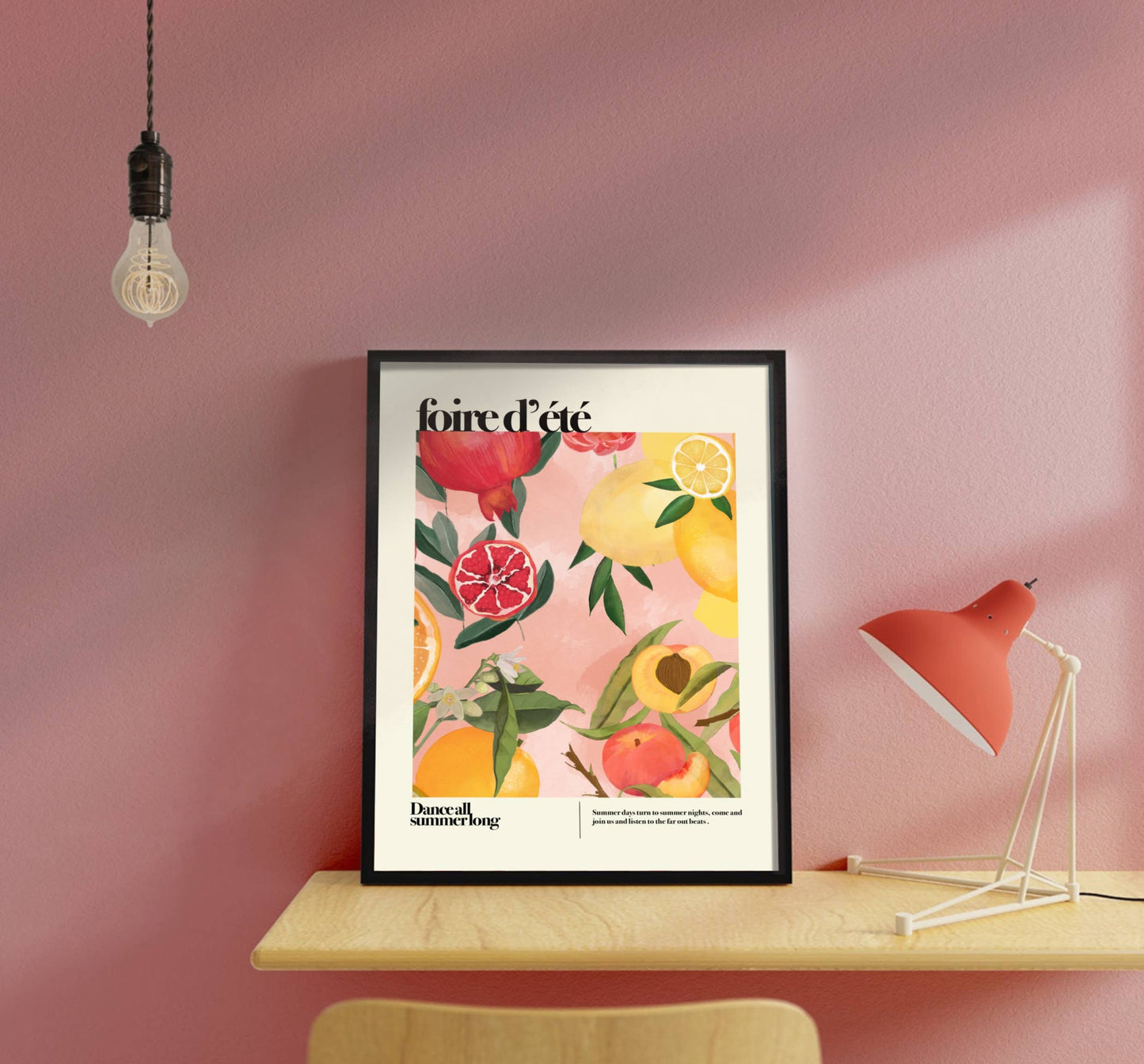 Fruit Print, Botanical Print, Bright Colourful,: A3