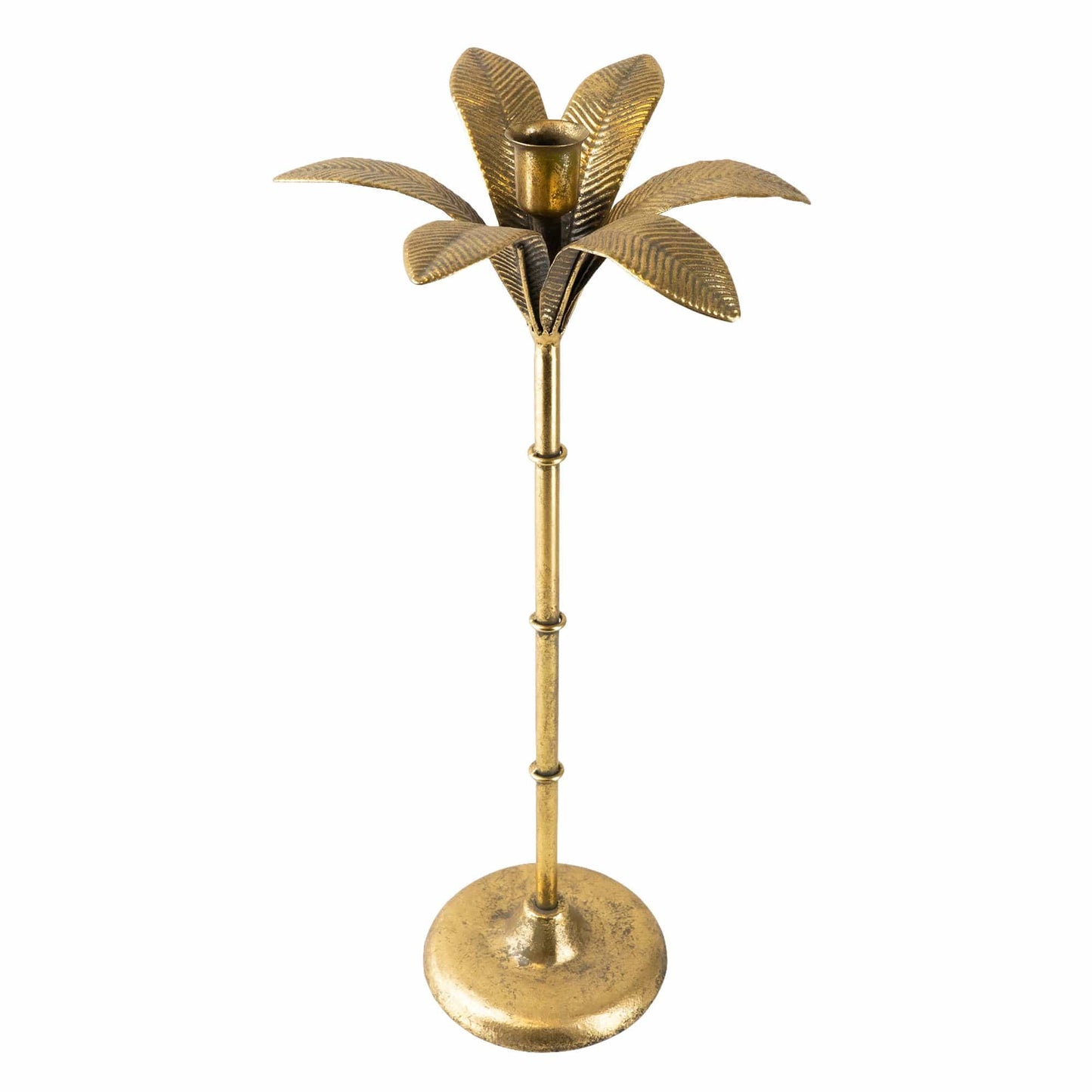 Gold Palm Tree shaped Candle Holder 41 cm Tall