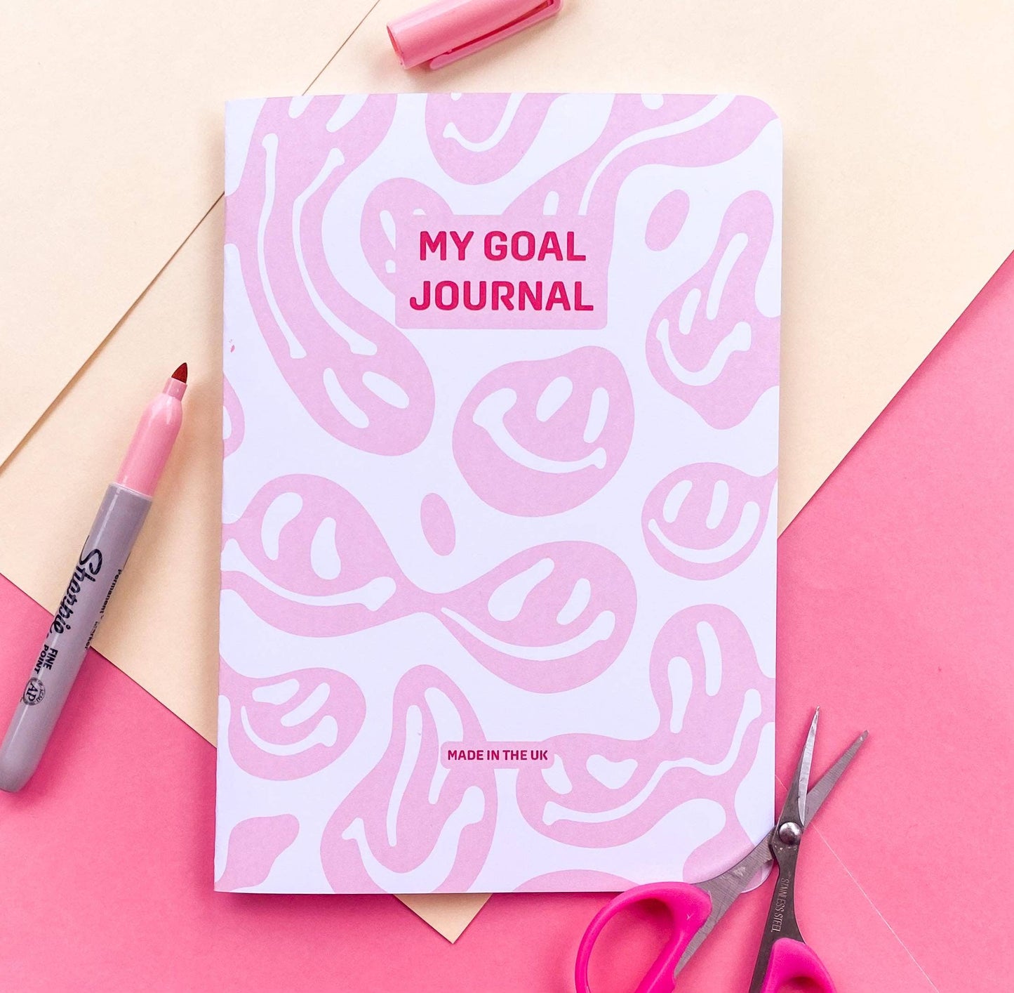 Warped Smiley Faces Goal Journal