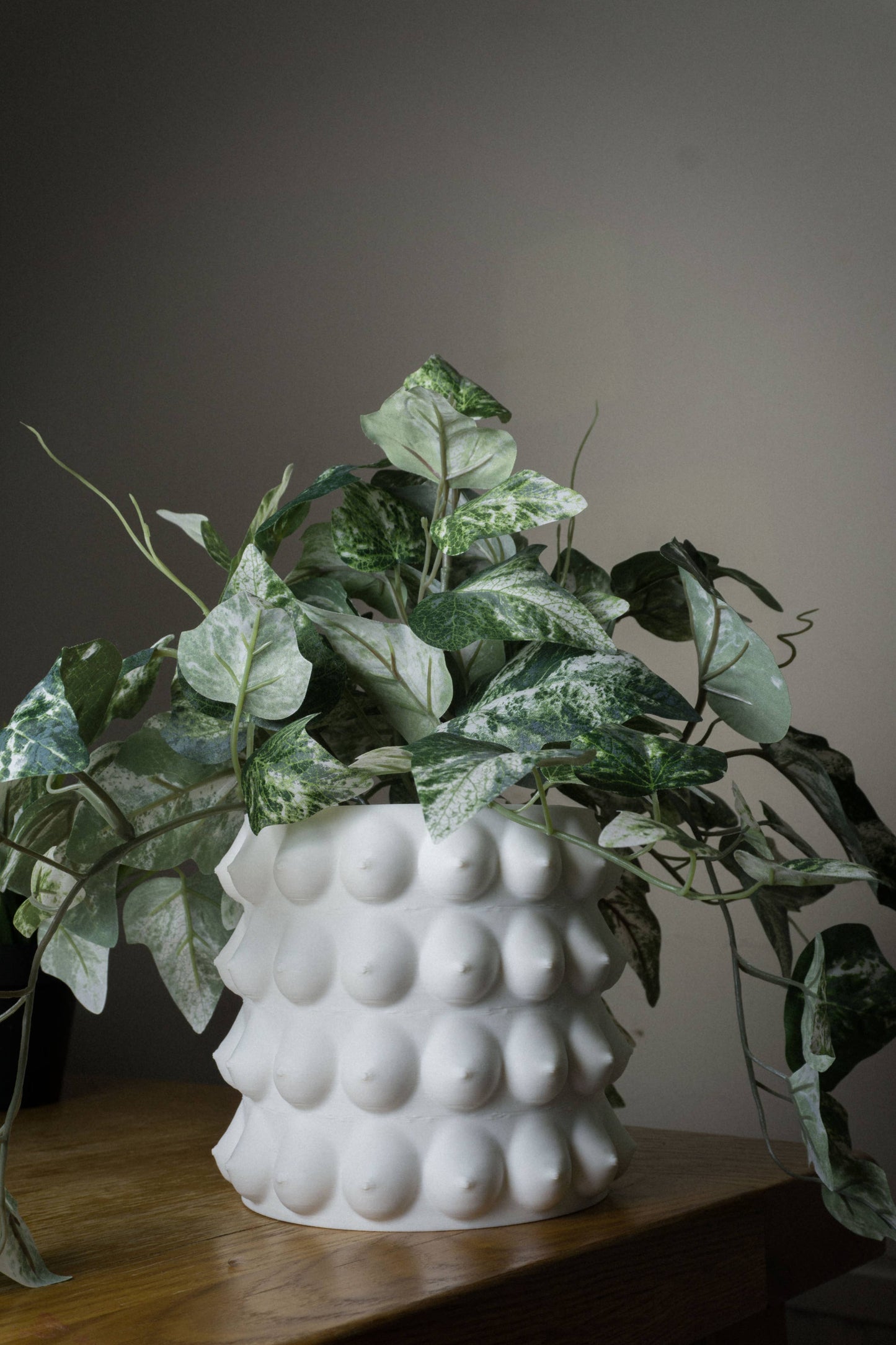 Boob Planter, Body Plant Pot - 3D Printed Plastic, White