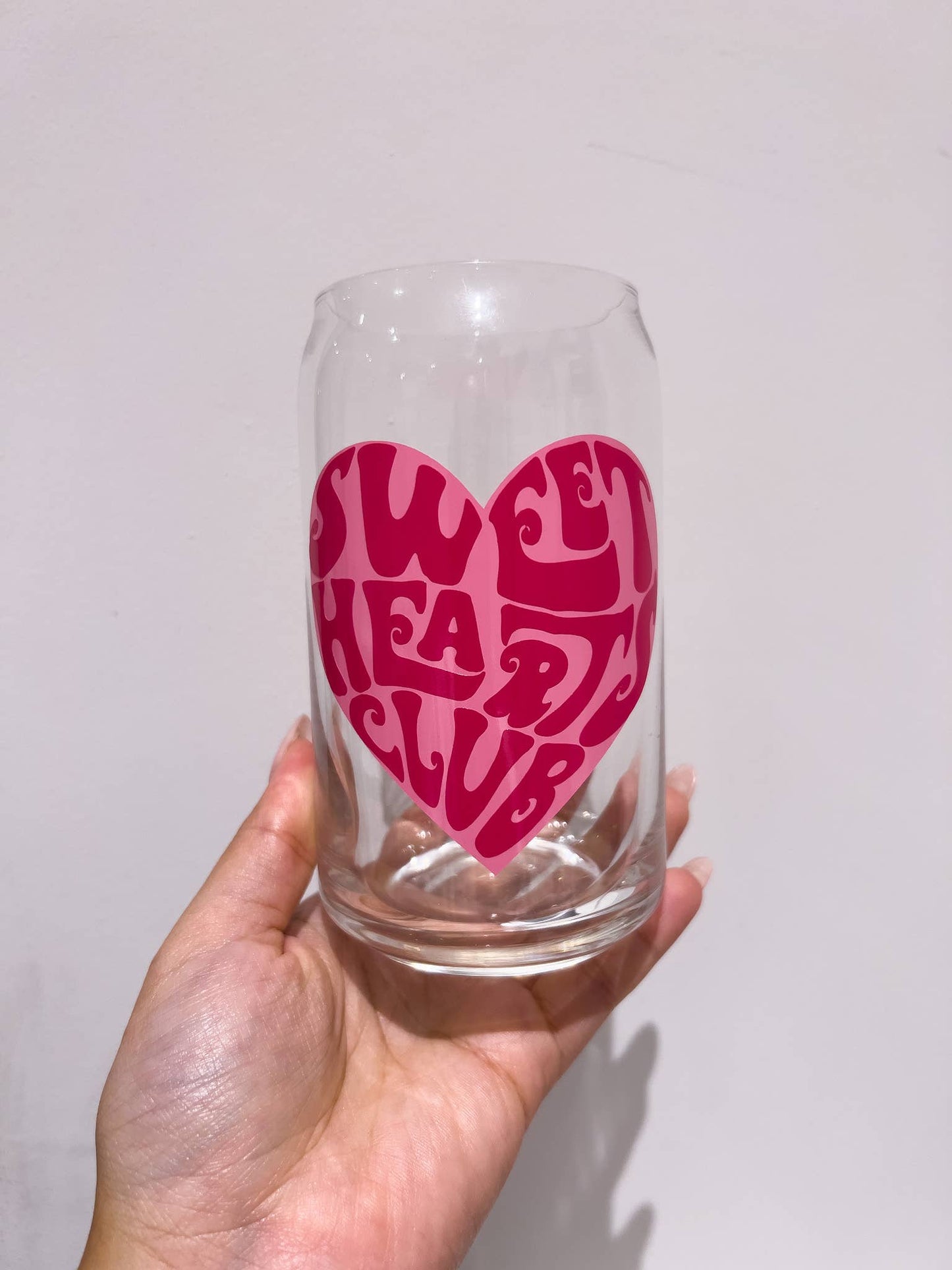 Sweet Hearts Club Glass Can