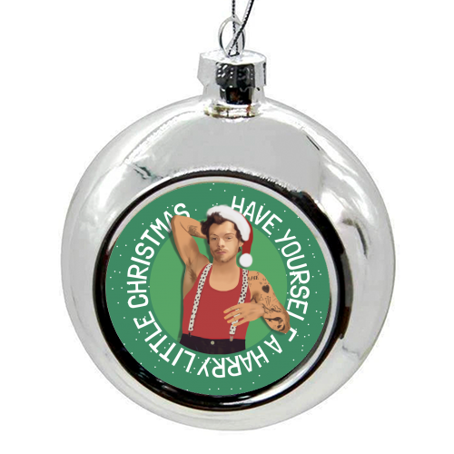 Christmas Baubles 'Have yourself a Harry: Silver