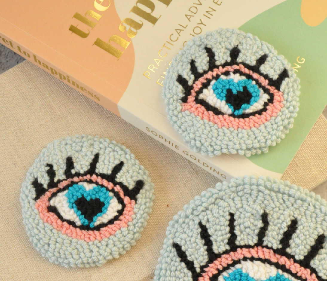 Car Mug Rug, Punch Needle Coasters
