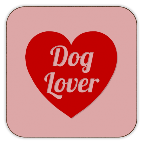Coasters 'Dog lover heart print'